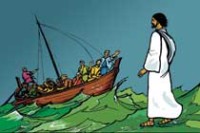 Image of Yesus Berjalan di Atas Air